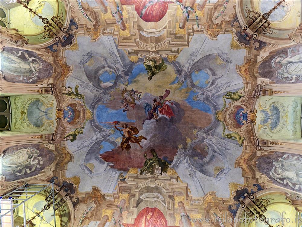 Milan (Italy) - Ceiling of the main hall of Visconti Palace